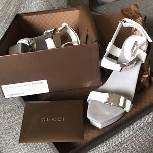 Gucci platform heels, Lifford Great White, size 8, comes with box